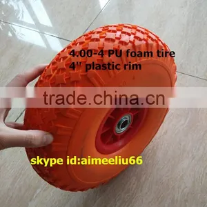 For Tool Cart and Wheelbarrow's 4.00-4 PU Tire Factory thumbnail-1