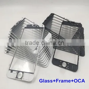 3 in 1 Front Glass Lens +Frame Bezel +oca Film for Iphone 7g 7p 6sp 6p 6g 6s Glass With Frame With Oca Film Cold Glue thumbnail-1