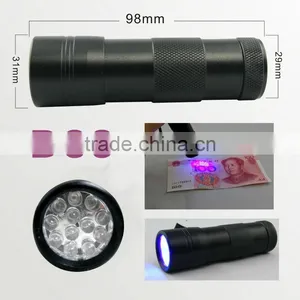 Black 12 Led uv Flashlight Torch thumbnail-1