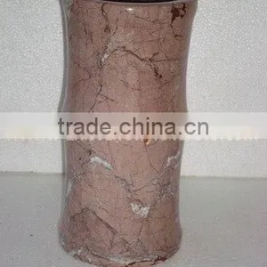 BEAUTIFUL MARINA PINK MARBLE FLOWER VASES thumbnail-2