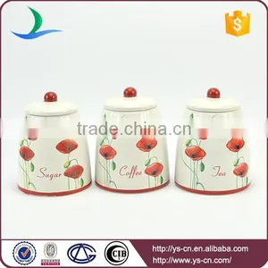 Wholesale Ceramic Tea Sugar And Coffee Canister Food Jar thumbnail-1