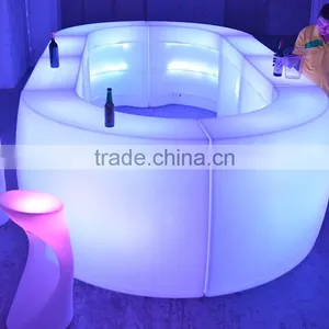 Multi Color LED Light up Luminous Bench Sofa Chaise Stoel and Table Desk thumbnail-1
