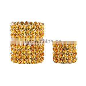 Gold Crystal Tea Light Holder,crystal Tea Light Votive,crystal Candle Holder for Wedding Table & Gift thumbnail-1