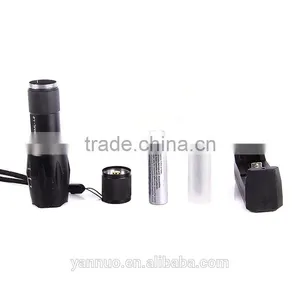 G700 LED Aluminum Rechargeable Tactical Flashlight, 18650 Battery Casing thumbnail-2