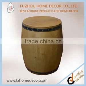 2017 Latest Antique Decorative Wooden Storage Organizer Cask With Barrel Shape thumbnail-3