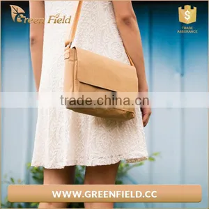 Environment Friendly Washable Karf Paper Bag,popular Brown Paper Women Cross Bady Shoulder Bag thumbnail-1