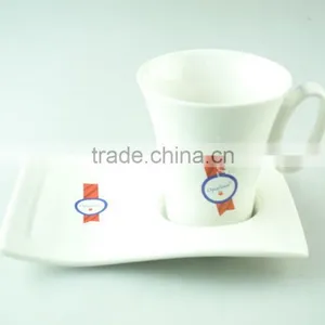 Unique Porcelain Coffee Cup and Saucer , Wholesale Coffee Cup and Saucer in Stock thumbnail-1