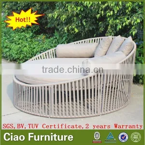 Outdoor Sunbed Fabric Outdoor Garden Sofa Round Bed thumbnail-4