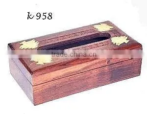 Wooden Tissue Paper Box, Wooden Carved Tissue Box, Rectangular Wooden Tissue Box,refillable Tissue Box,antique Wooden Tissue Box thumbnail-1