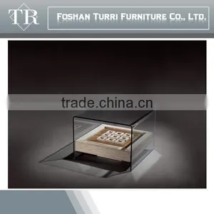 High Quality Glass Top Natural Marble Small Square Coffee Corner Table thumbnail-1