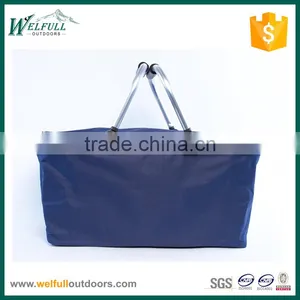 Shopping Baskets With Handle for Camping,BBQ,Hiking,Green thumbnail-1