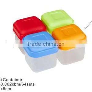 110ml 4pcs Mini Plastic Food Meal Prep Containers and Bento Storage Lunch Box Boite a Vivres Die Kasserolle thumbnail-2