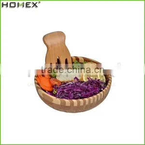 Hot Sale New Lifestyle Bamboo Salad Bowl Wooden Bowl/Homex_Factory thumbnail-1