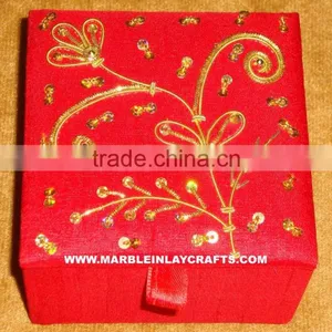 Decoration Zari Hand Embroidery Boxes thumbnail-1
