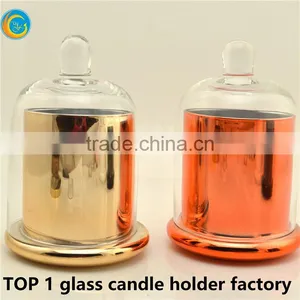 Large Glass Bell Candle Jars Bulk of Yufeng Craft thumbnail-1
