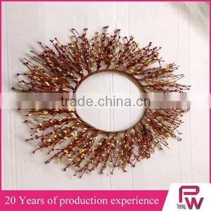 Natural Material Winter Festival Decorative Christmas Candle Ring Wreaths for Home Decoration thumbnail-2