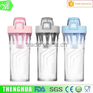 New Design Tritan Water Bottle Plastic Milk Shake Bottle Shaker thumbnail-2