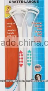 2 PCS PLASTIC TONGUE CLEANER SET thumbnail-1
