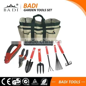 7 Piece Heavy Duty Plastic Handle Steel in 1 Multifunction Garden Tool Set With Saw/shear/spade/fork thumbnail-1