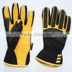 Top Quality Soft Deerskin Anti Impact Mining Safety Glove Of Lava thumbnail-1