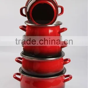 Nice Enamel Casserole With Normal and Hollow Handle thumbnail-2