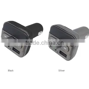 Wireless Bluetooth Handsfree Car Kit With FM Transmitter 3.4A Car Charger thumbnail-1