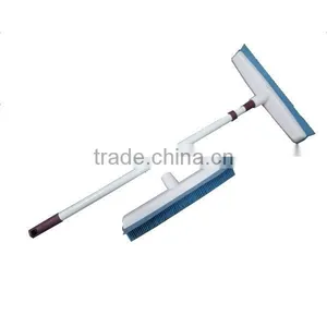 Telescopic Handle Floor Rubber Squeegee Broom Brush thumbnail-1