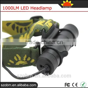 OEM XML-T6 LED Dimmable Zoom 1000 Lumen Frontal Head Torch Light Powerful Headlamp thumbnail-4