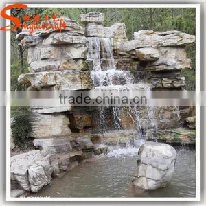 Can be Customized Artificial Waterfall Solar Fountain Garden Decorative Landscape Artificial Waterfall Fountain thumbnail-1