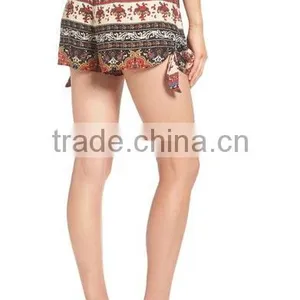Bohemain Hippie Printed Shorts African Vintage Women Plus Size Shorts thumbnail-4