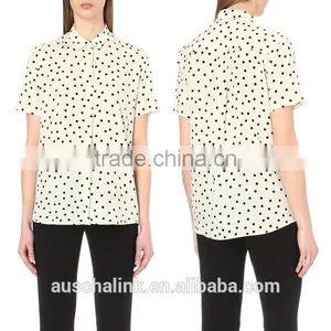 2016 New Design Ladies Woven Cheap Shirt Made in China thumbnail-6