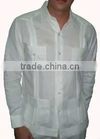 Men's Dress Guayabera Linen Shirts For Hot Style SHM-74 thumbnail-1