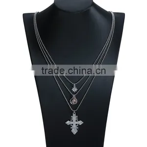 Big Brand ZA Multi Chain Pendant Sweater Necklace Jewelry Hot Sale thumbnail-2