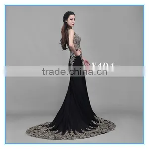 Elegant Lace Beaded Embroidery Mermaid Long Evening Dress thumbnail-5