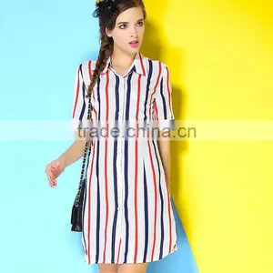 2015 Hot Sale 100%cotton Fabric Casual Dress Tshirt Dress thumbnail-2