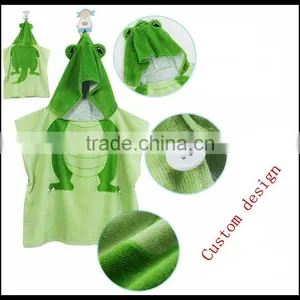 Cute 100 Cotton Reactive Printing Velour Toddler Hooded Towel thumbnail-1