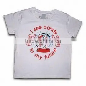 Children's T-shirt, Made of 100% Cotton, Customized Designs, Fabrics, and Logos Are Welcome thumbnail-1