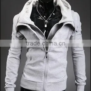 Man Hoodie Cardigan Zipper Pure Color Sweatshirt Hoodie thumbnail-1