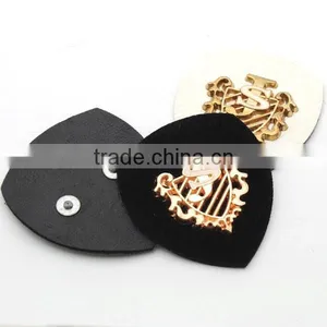 Black/white PU Leather Label With Metal Alloy Logo Jeans/jacket Leather Patches PLB-015 thumbnail-4