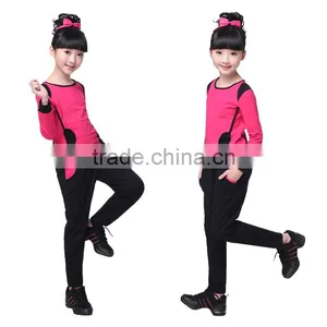 Girls Stylish Suit Kids Long Sleeve Sweatsuit Sets Children Gymnastics/Sports Suits thumbnail-3