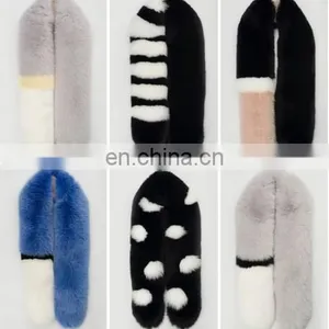 New Fashion Fox Fur Stole Genuine Fox Fur Shawl Fur Cape For Girl thumbnail-4