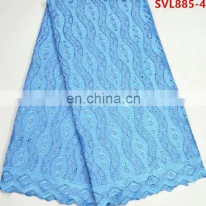 Swiss Voile Cotton Lace Fabric 100% Cotton Swiss Voile Lace Fabric Black thumbnail-5