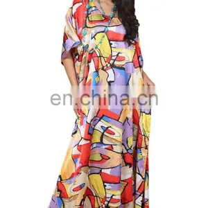 Modern Style Colourful Printed Ankle Length Kaftan / Fashinable Daily Wear High Quality Kaftan / Dubai Kaftan (kaftans 2017) thumbnail-2