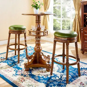 IVSY 7120ab Wooden Bar Chair Home Furniture Commercial Bar Stool Rotatable 24' 30' thumbnail-5