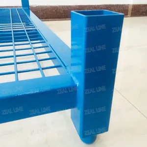 Movable 60X60 Inch Metal PCR Tire Tyre Collapsible Stacking Storage Pallet Rack thumbnail-3