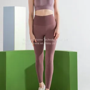 Custom High Waistband Ladies Skinny Workout Yoga Leggings Pants Set thumbnail-2