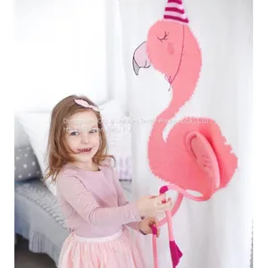 Hot Sale Home Style Flamingo and Unicorn Print Knitted Throw Blanket for Kids and Babies thumbnail-1
