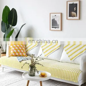 Hot Selling Woven Stripe Pattern Sofa Cover Quilted Furniture Protector Non-Slip Sofa Cover Stretch for Home Decoration thumbnail-7