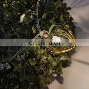 10 LED Fairy Lights Heart Gold Metal String Lights Battery Operated For Christmas Home Party Decoration thumbnail-6