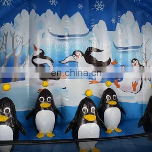 Inflatable Penguin Hover Ball Shooting Game Hovering Ball Target Shooting Knock Me Out thumbnail-3